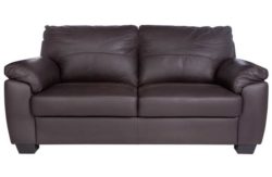 HOME New Logan Large Leather/Leather Effect Sofa - Chocolate